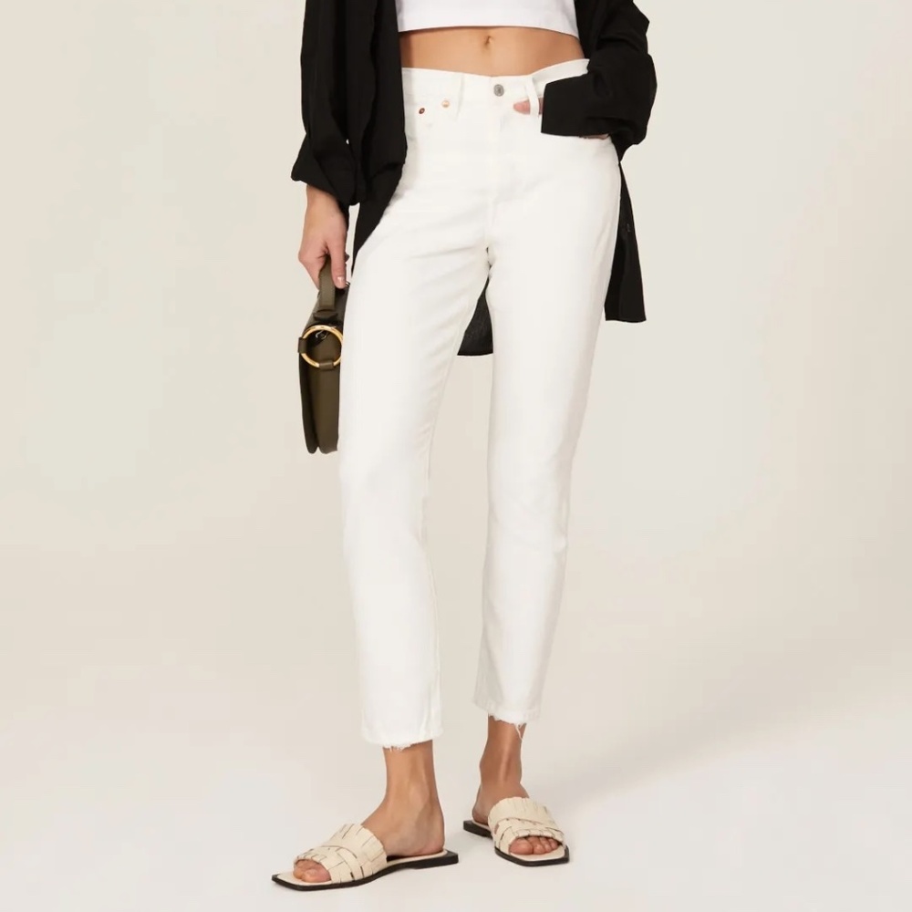 Levi's 501 White Skinny Jeans